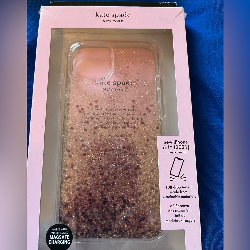 Kate Spade Pink Glitter iPhone 13 case